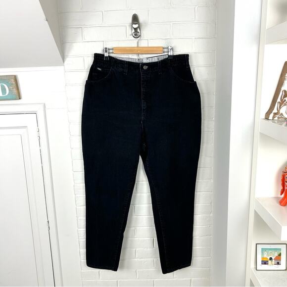 Lee Vintage Black Denim Mom Straight Jeans - Picture 1 of 8